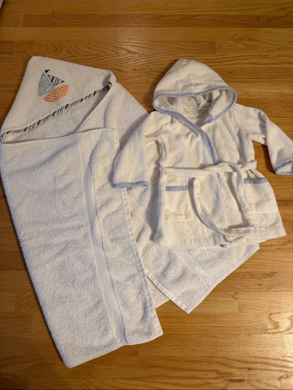 Kids Beach & Bath Hooded Towel & Robe Set, Mud Pie, 2 pcs